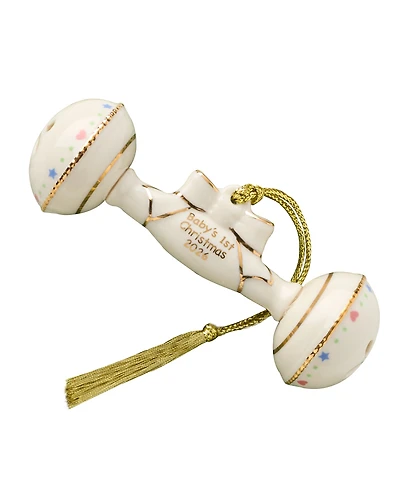 Lenox 2026 Babys 1st Christmas Rattle Ornament