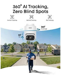 eufy Cam C37,Security Camera Wireless Outdoor,360 Ptz,Ai TrackingandDetection, 2K Flexible Solar Camera,Color Night Vision
