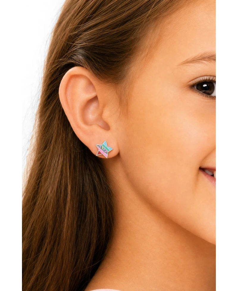 Chanteur Kids Star Hypoallergenic Earrings for Girls with Surgical Titanium Screwbacks