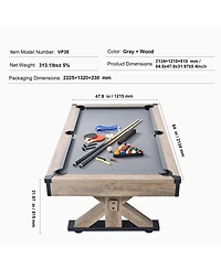 Sevorley 7 feet 3-in-1 Multi Game Table for Pool, Table Tennis and Dining