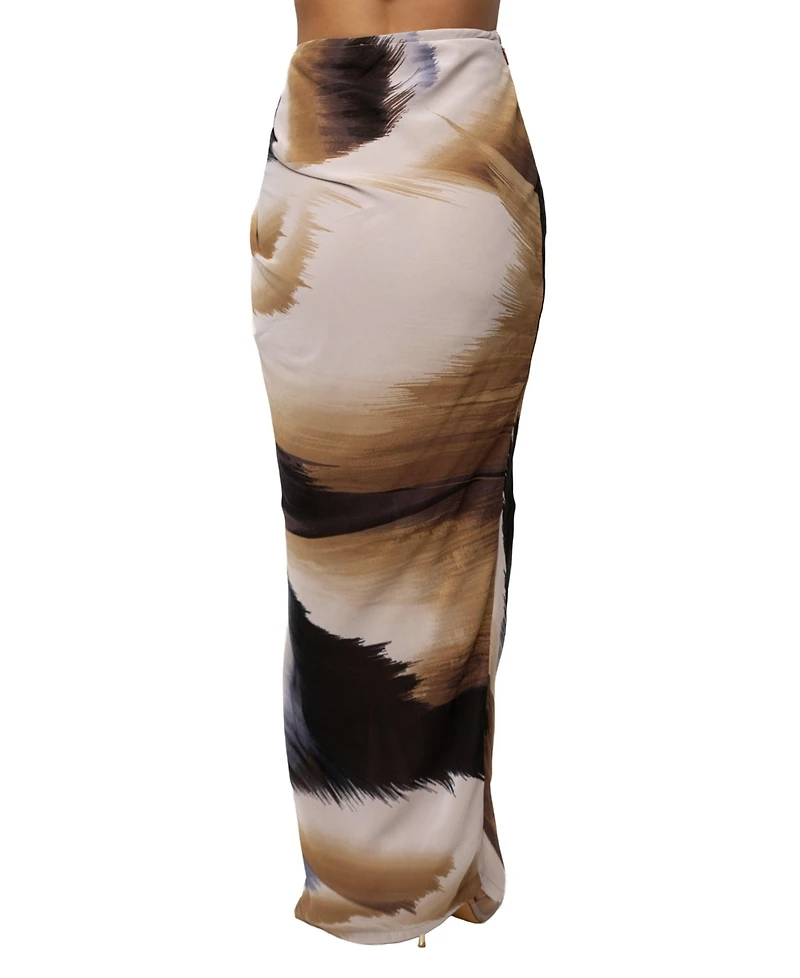 Jluxlabel Women's Abstract Noelia Printed Skirt