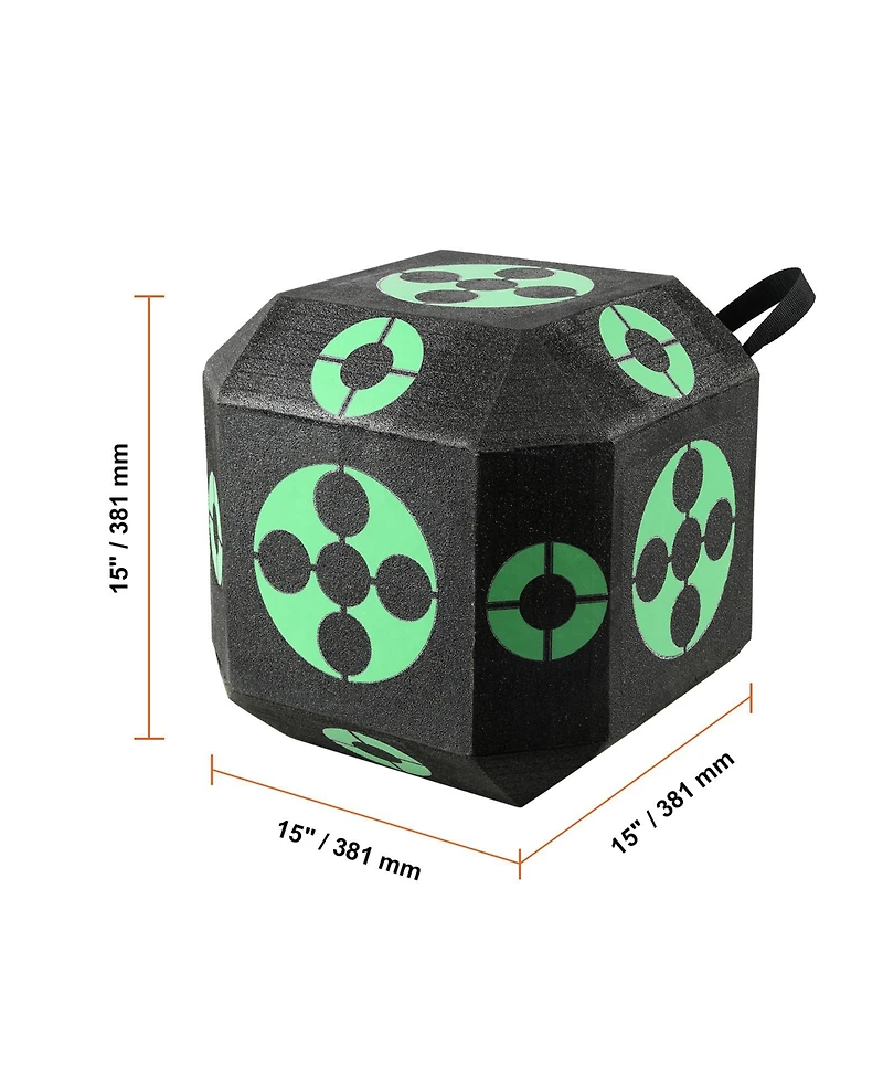 Sevorley Portable Archery Target, 15-Inch Self-Healing Xpe Foam Block with Carry Handle