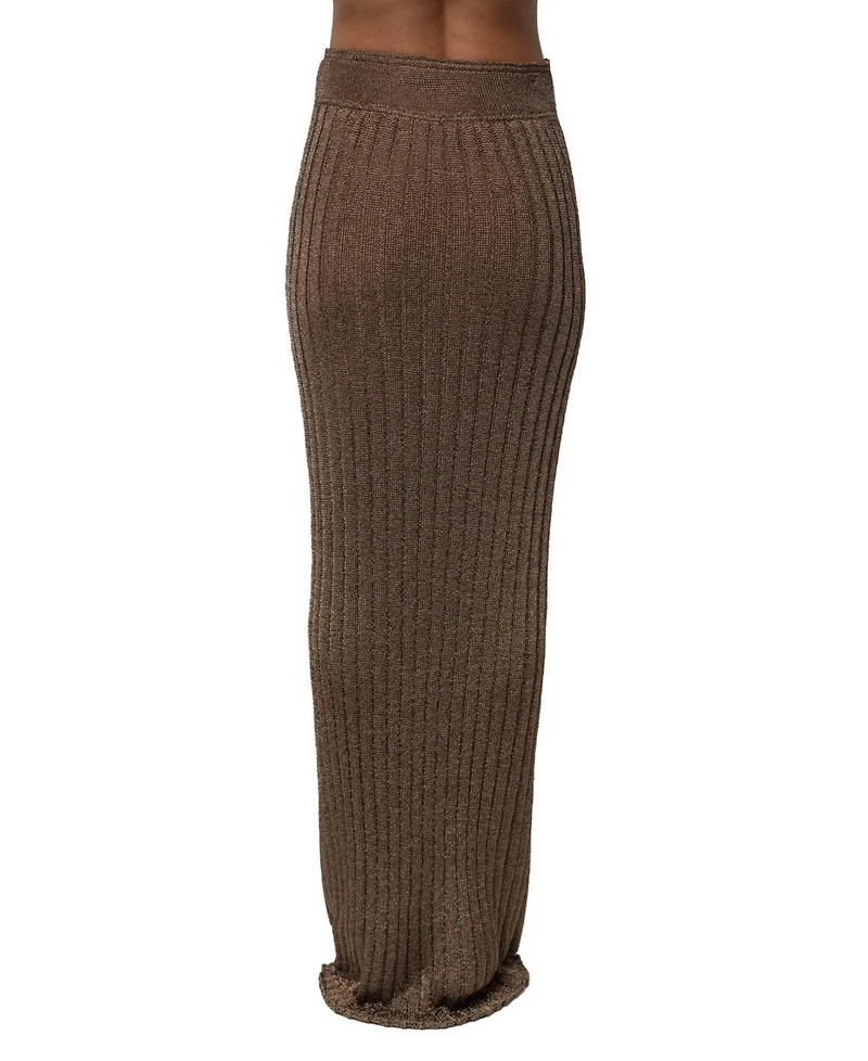 Jluxlabel Women's Resort Metallic Maxi Skirt