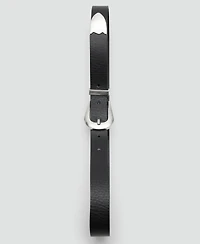 Mango Women's Metal Detail Leather Belt