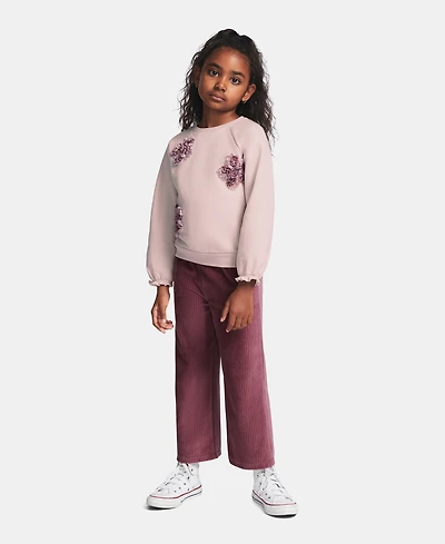 Kids Headquarters Toddler Girls' 2T-4T Long-Sleeve Top and Pants, 2-Piece Set