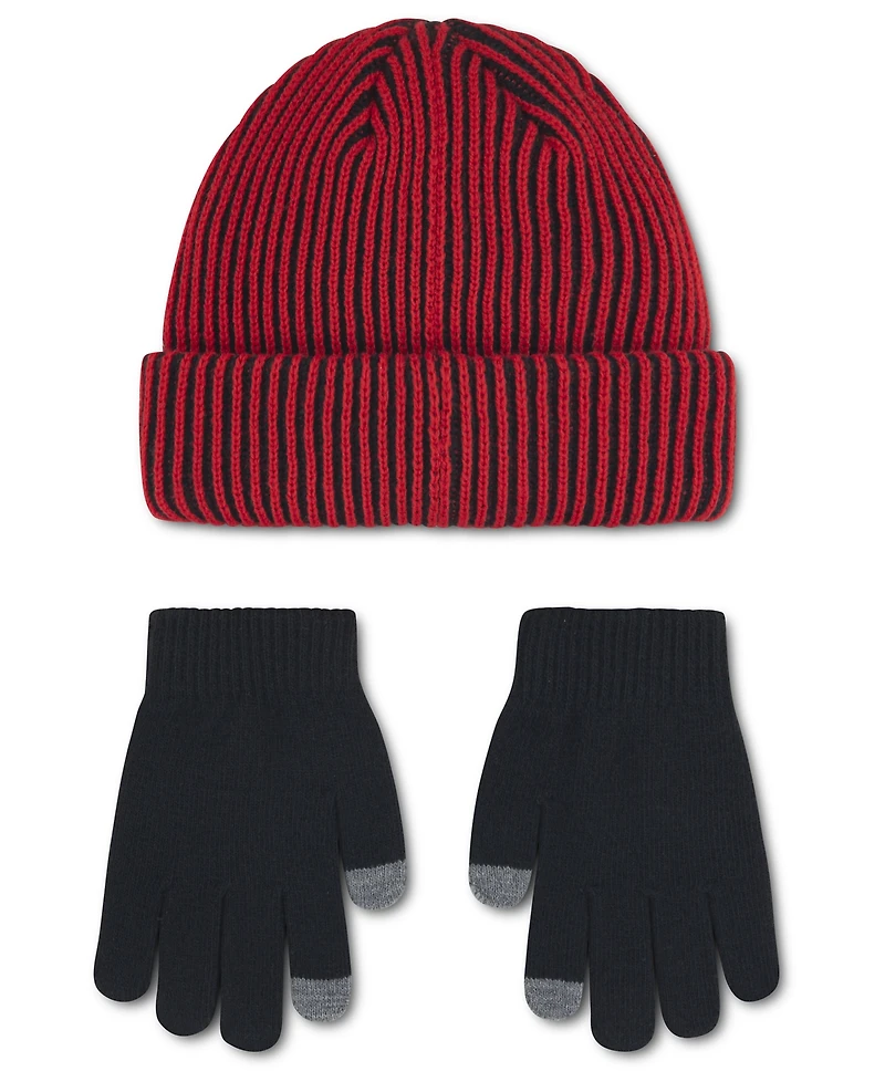 Jordan Boys' and Girls' 2-Tone Beanie Gloves Set