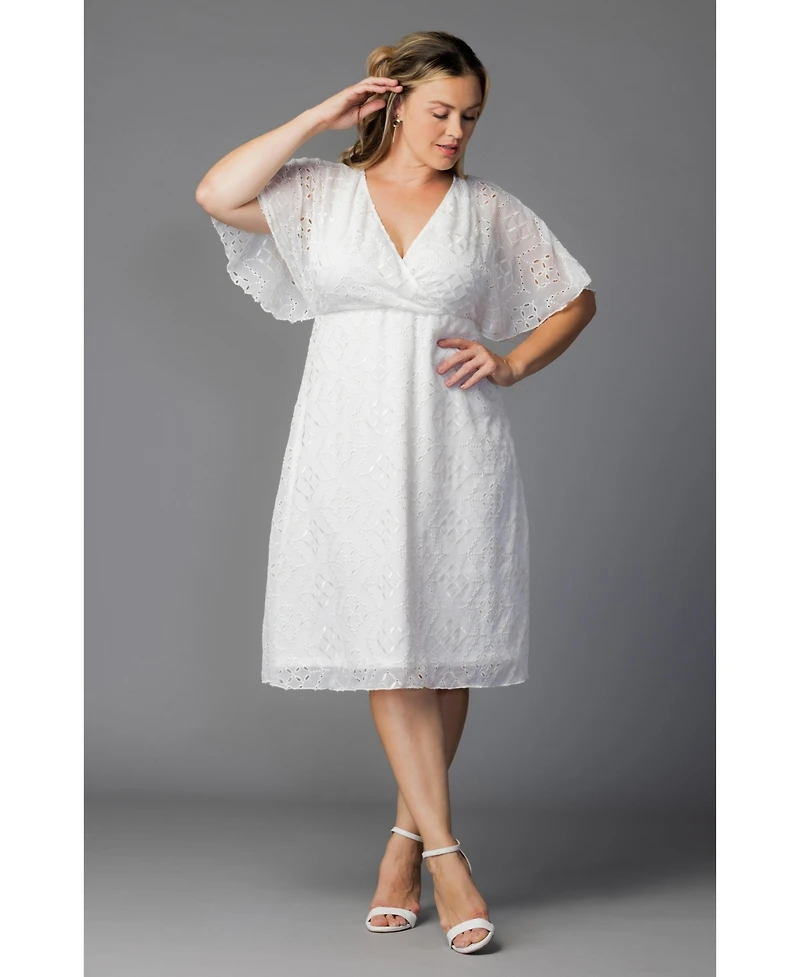 Kiyonna Plus Heavenly A-Line Midi Cocktail Dress