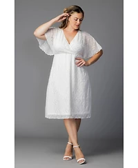 Kiyonna Plus Heavenly A-Line Midi Cocktail Dress