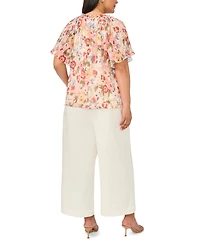 Vince Camuto Plus Ruffle Short-Sleeve Blouse