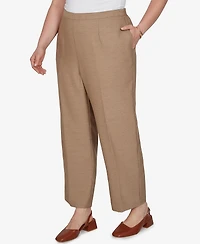 Alfred Dunner Plus Union Square Neutral Woven Short-Length Pants