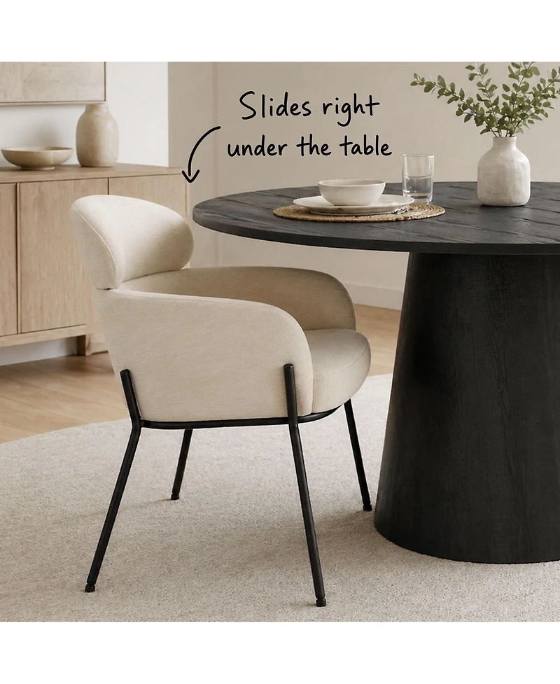 Maison Boucle Modern Upholstered Dining Chair Set of 2