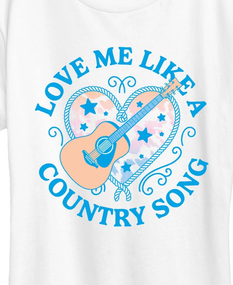 Hybrid Apparel Plus Short-Sleeve Graphic Love Me Like a Country Tee