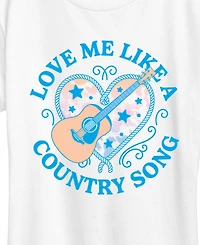 Hybrid Apparel Plus Short-Sleeve Graphic Love Me Like a Country Tee