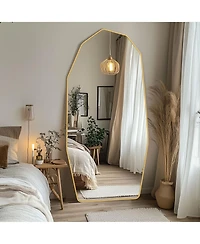 Antok Full Length Mirror, 71"x32" Diamond-shaped Floor Mirror for Bedroom, Hanging Mounted for Living Room Cloakroom