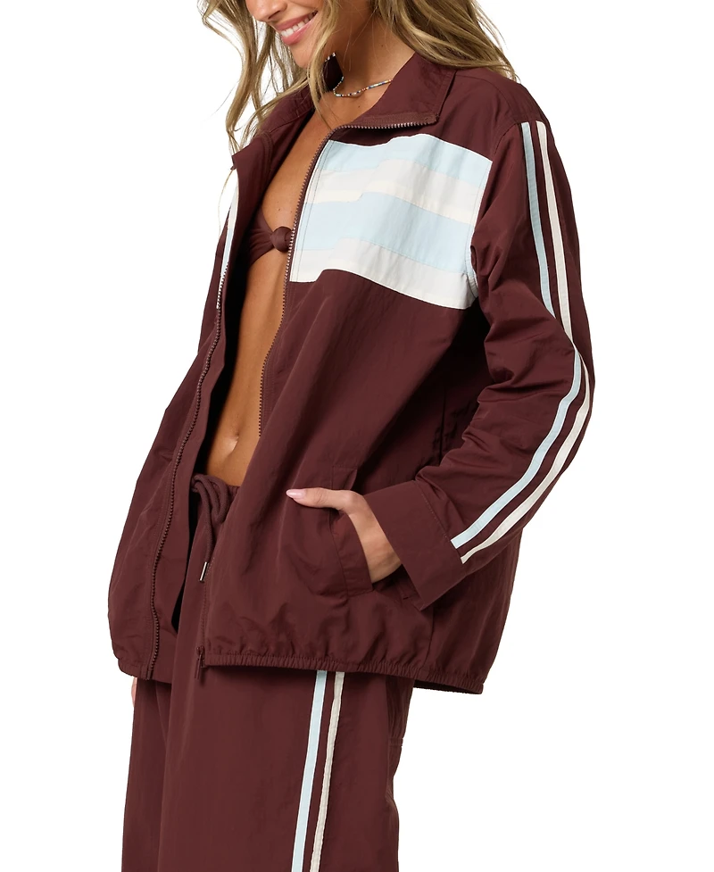 O'Neill Women's Blaine Colorblock Mock Neck Zip-Front Jacket