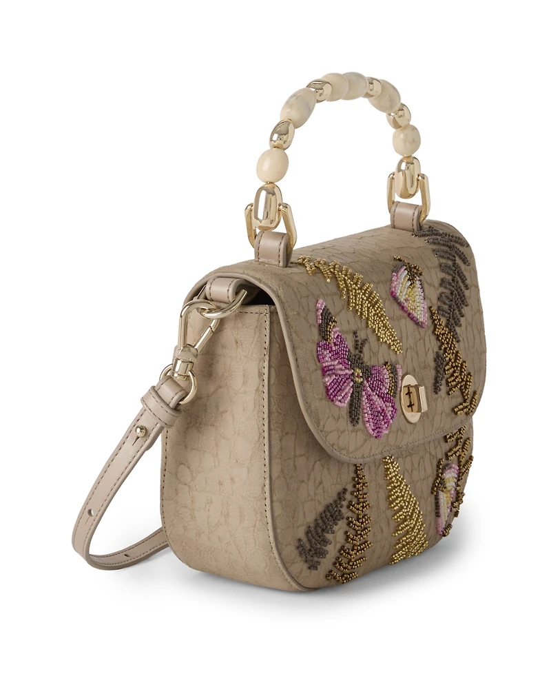 Brahmin Portia Woodland Small Leather Crossbody Handbag