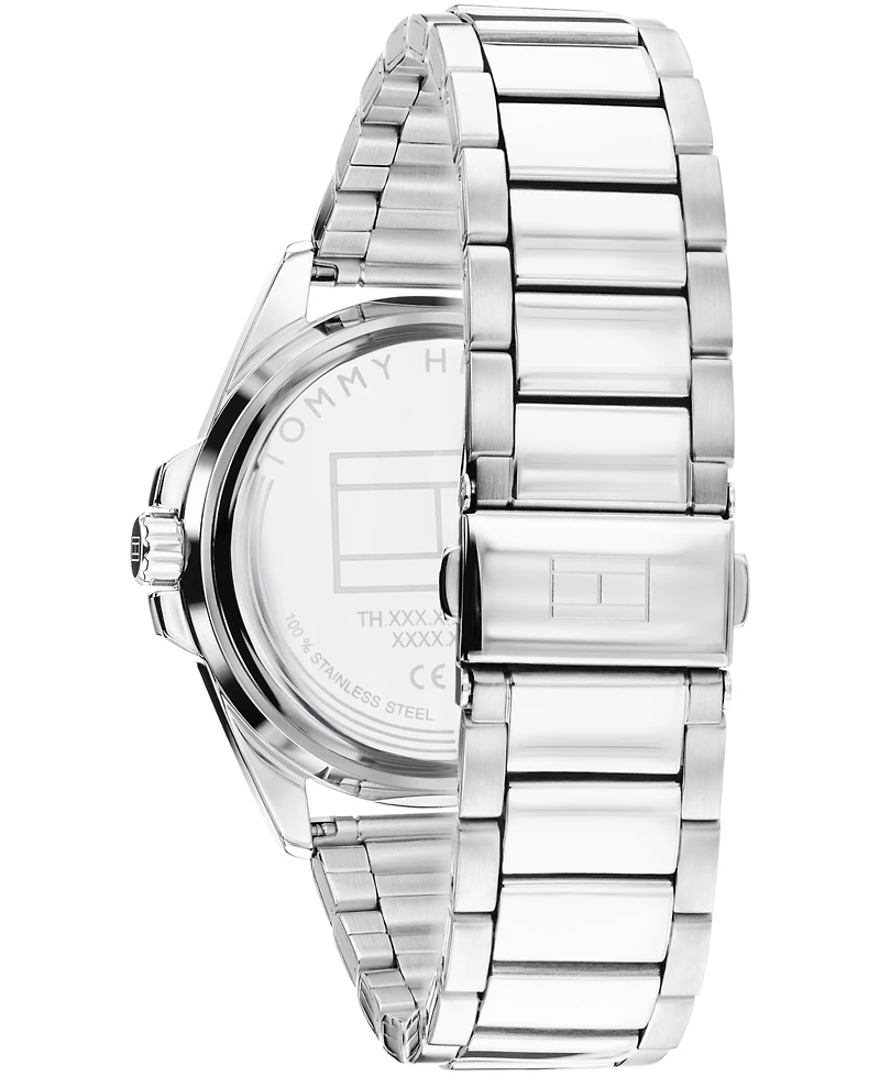 Tommy Hilfiger Men's Quartz Silver-Tone Stainless Steel Bracelet Watch 42mm