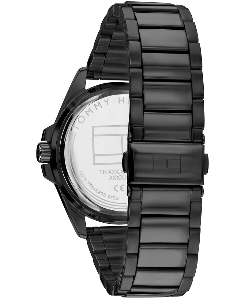 Tommy Hilfiger Men's Quartz Black Ip Stainless Steel Bracelet Watch 42mm