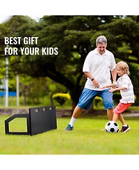 Sevorley Soccer Rebounder Board, 40x16 in Foldable Hdpe Kickback Wall, 2 Angles