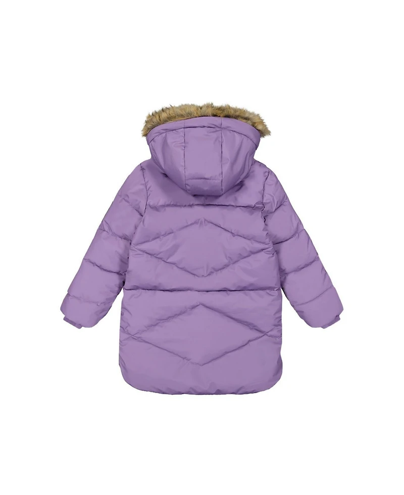 Deux par Deux Toddler Girls ( 2T to 5T ) Long Winter Puffer Coat