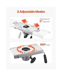 Sevorley Sliding Boat Seat Pedestal Base for 2-7/8 in Post, Aluminum