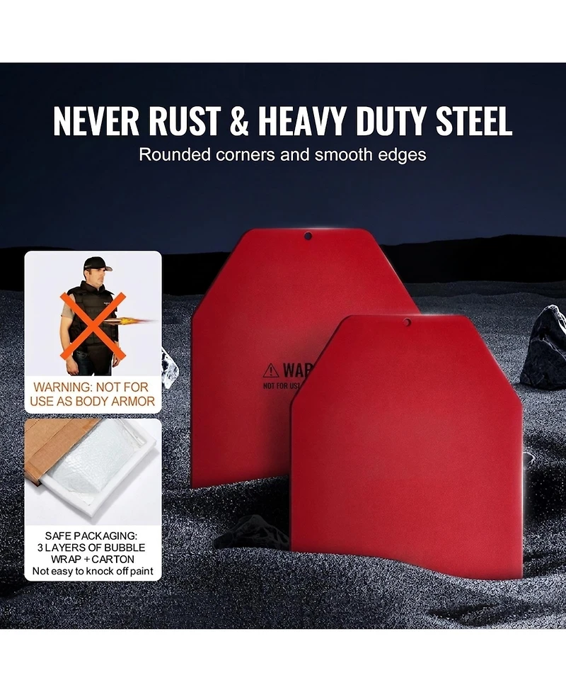 Sevorley 8.75 lb Weight Vest Plates, Pair of Contoured Steel Weighted Plates