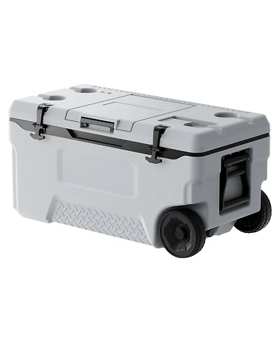 Sevorley Wheeled Portable Cooler, 74 qt, Holds 120 Cans, Insulated Rolling Ice Chest