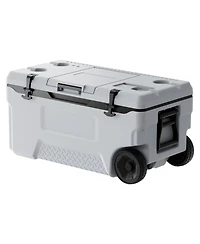 Sevorley Wheeled Portable Cooler, 74 qt, Holds 120 Cans, Insulated Rolling Ice Chest