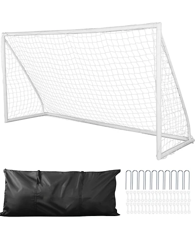 Sevorley Portable Soccer Goal, 12 x 6 ft Backyard Soccer Net with Carry Bag for Kids and Adults