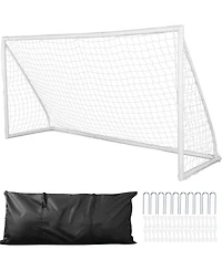 Sevorley Portable Soccer Goal, 12 x 6 ft Backyard Soccer Net with Carry Bag for Kids and Adults