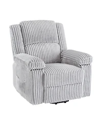 homfan Corduroy Manual Recliner Chair with Pillow Top Arms and Side Pocket, 330 lb Capacity