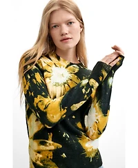 Desigual Women's Floral-Print Crew Neck Sweater