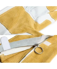 Xdovet Zip-up Rose Pruning Leather Gauntlet Gloves