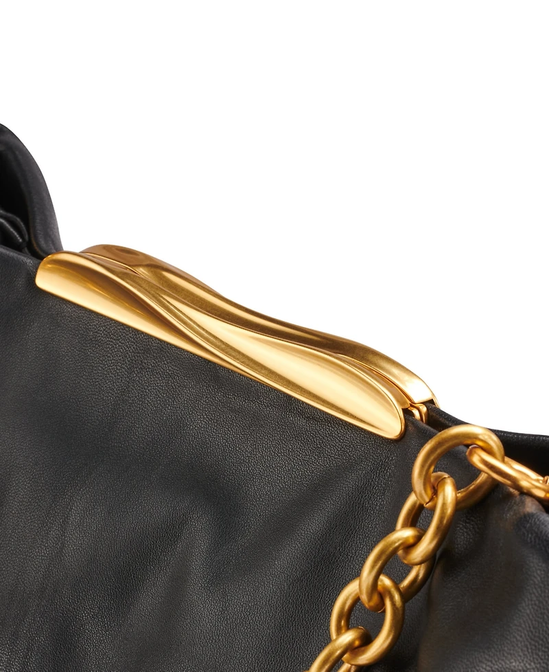Donna Karan New York Poplin Extra-Large Leather Clutch