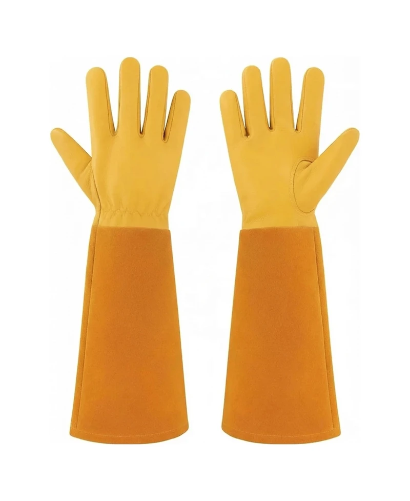 Xdovet Thorn Proof Gardening Gloves Rose Pruning Cowleather Gauntlet