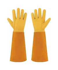 Xdovet Thorn Proof Gardening Gloves Rose Pruning Cowleather Gauntlet