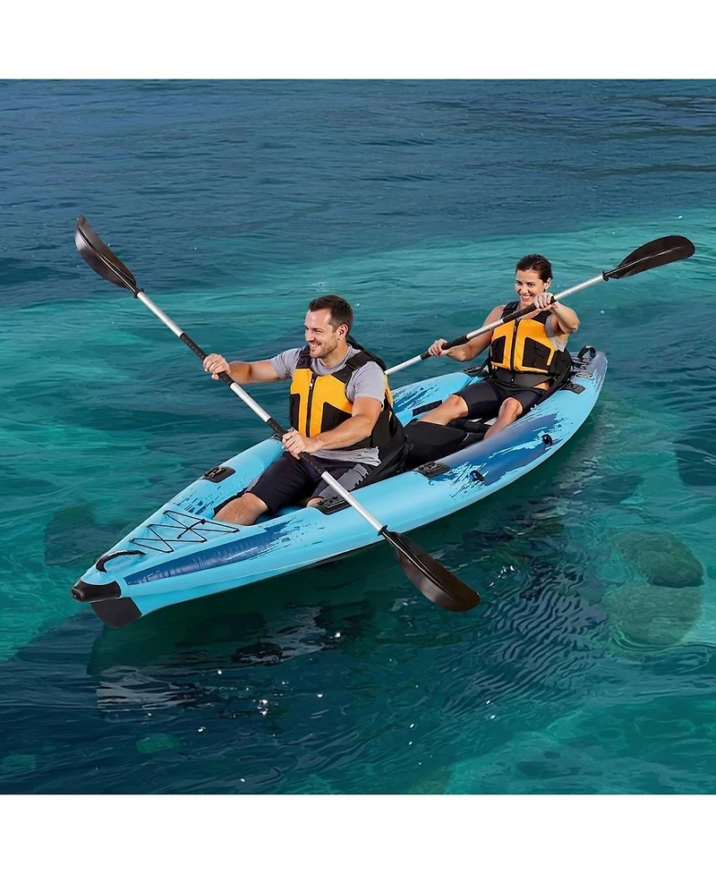 Sevorley 2-Person Inflatable Kayak, 700 lb Capacity with 2 Paddles, Hand Pump and Carry Bag