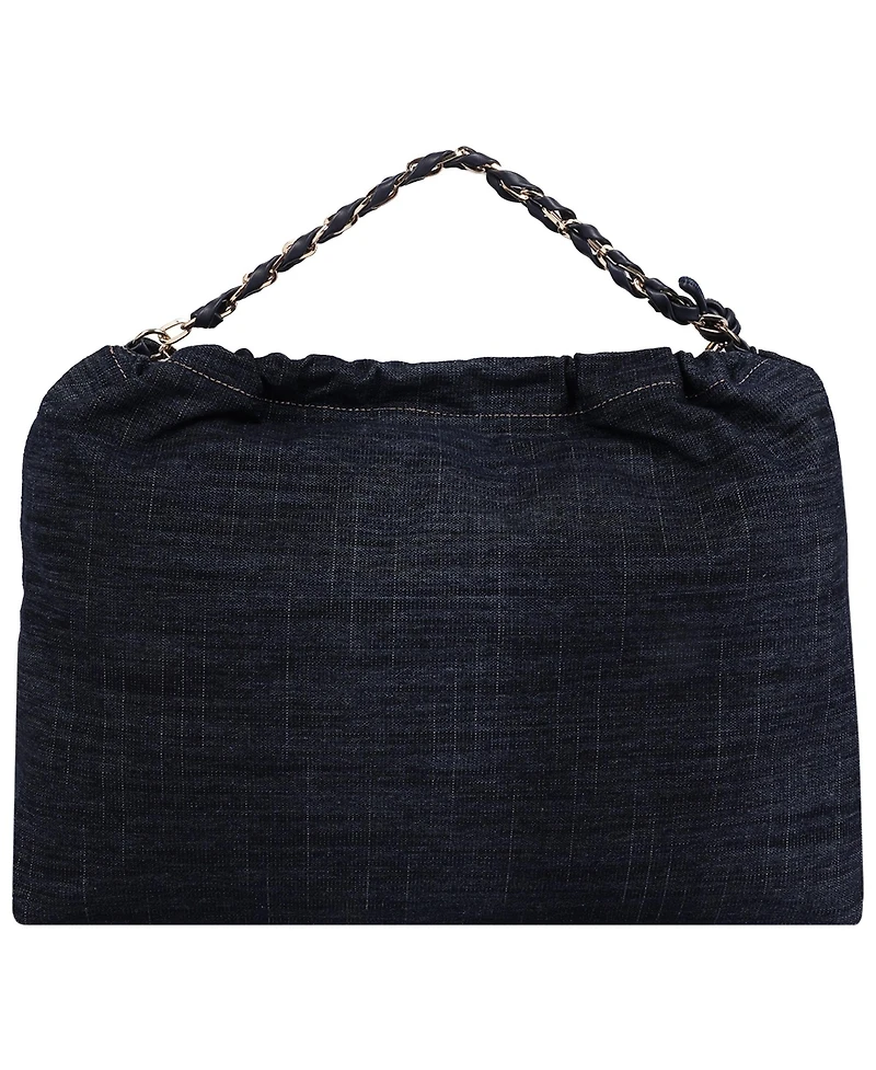 True Religion Women's Vintage Chain Denim Hobo Bag