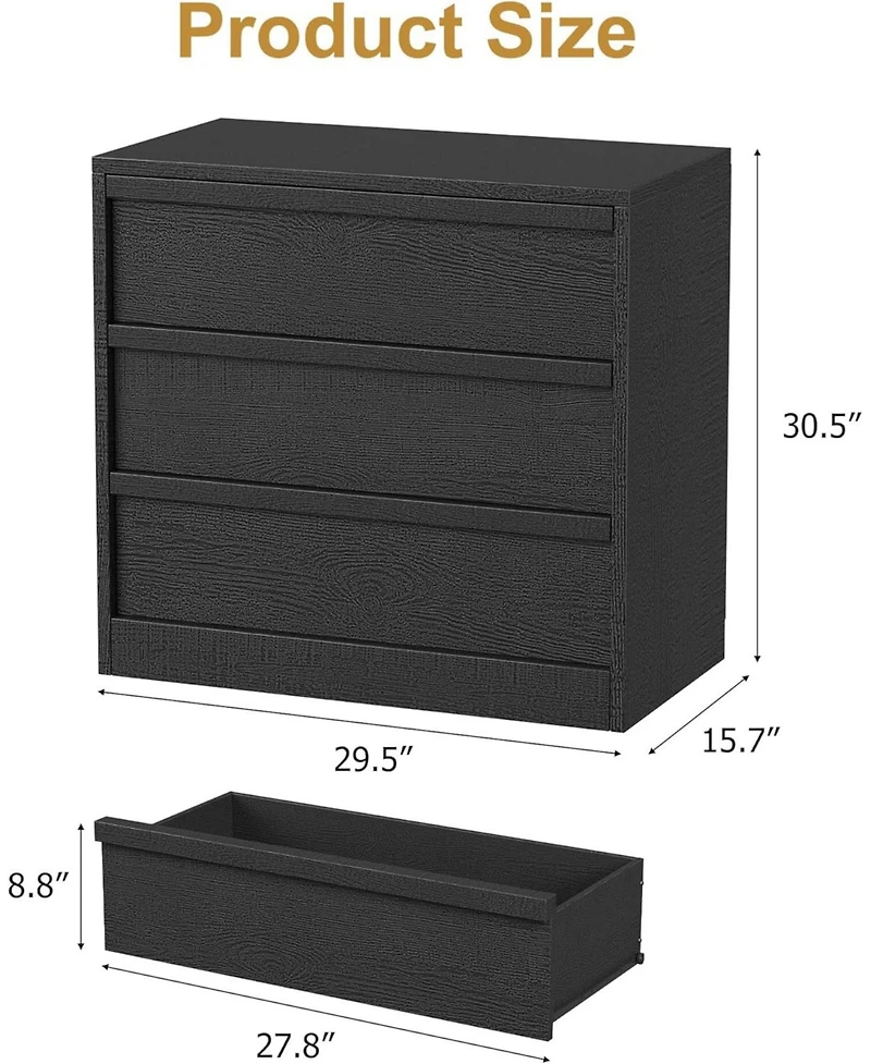 homfan 3-Drawer Dresser