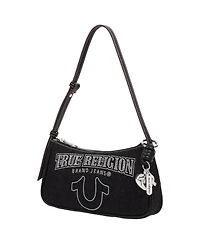 True Religion Women's Bling Logo Denim Shoulder Bag