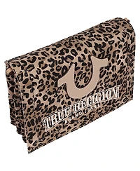 True Religion Women's Bling Logo Leopard Messenger Bag
