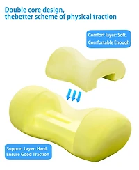 Piscifun Small Neck Roll Support Memory Foam Tension Relief Breathable Travel Pillow