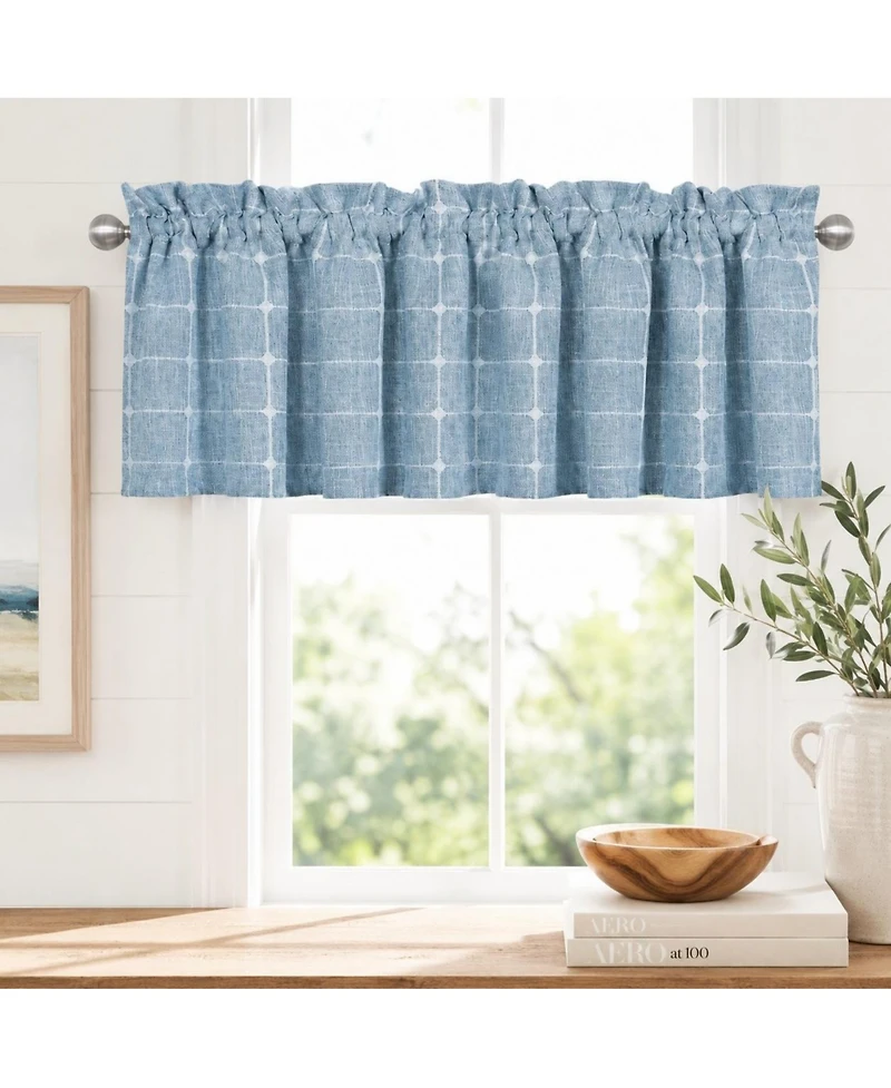 Kate Aurora Country Farmhouse Buffalo Plaid Baby Rod Pocket Window Valance