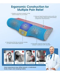 Piscifun High Density Memory Foam Roll Support Ergonomic Design Relieve Neck Shoulder Strain Multi Use Travel Office Bed