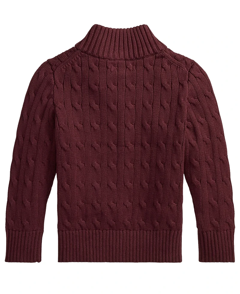 Polo Ralph Lauren Boys 2T-6 Cable-Knit Full-Zip Sweater