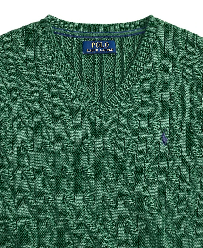 Polo Ralph Lauren Boys' 8-20 Cable-Knit Cotton Sweater Vest