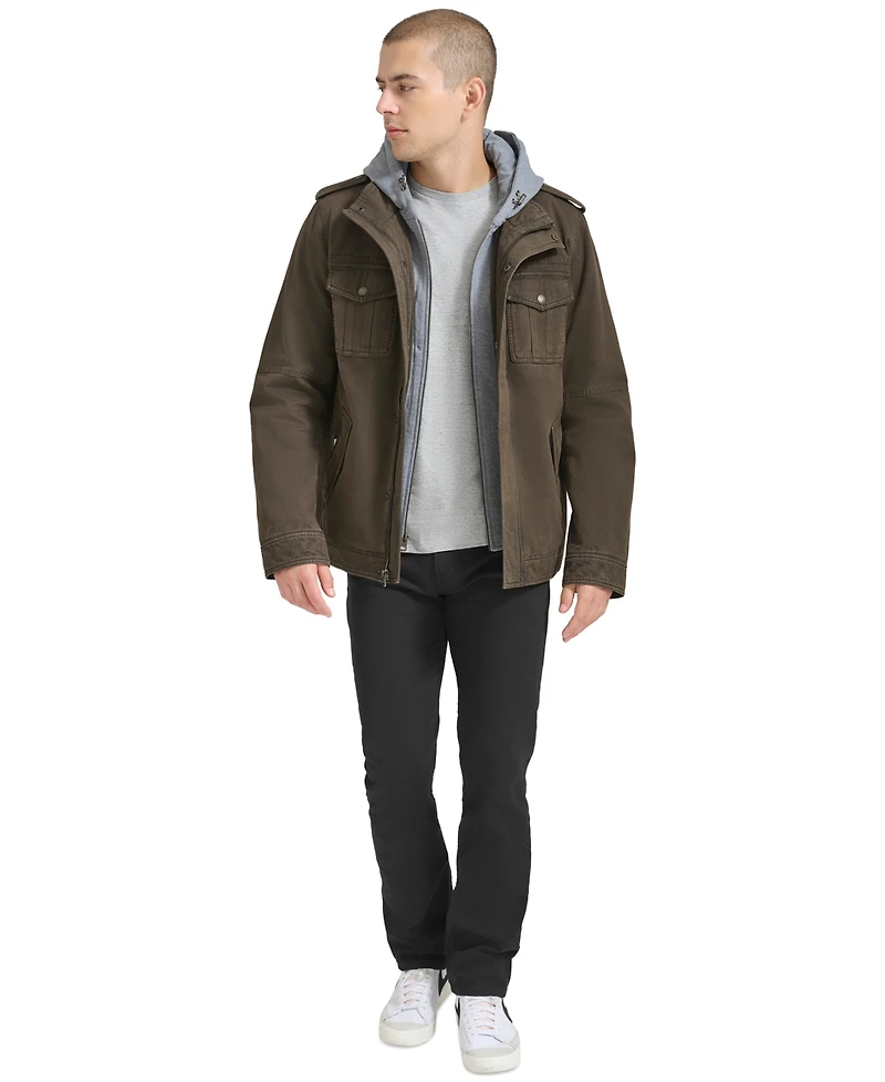 Levi's Men's Sherpa Lined Two Pocket Hooded Trucker Jacket