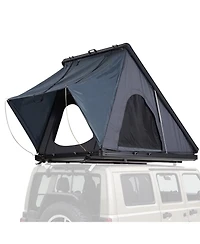 Sevorley Hard Shell Rooftop Tent for 2-3 Person, Aluminum Shell with Telescopic Ladder