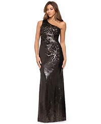 Xscape Women's Long Sequin One Shoulder Dress