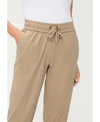 Olsen Women's Mona Fit Pull-On Linen Blend Pant